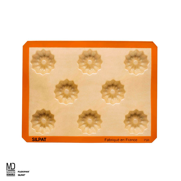 Moule Silpat 8 mini-cakes striés