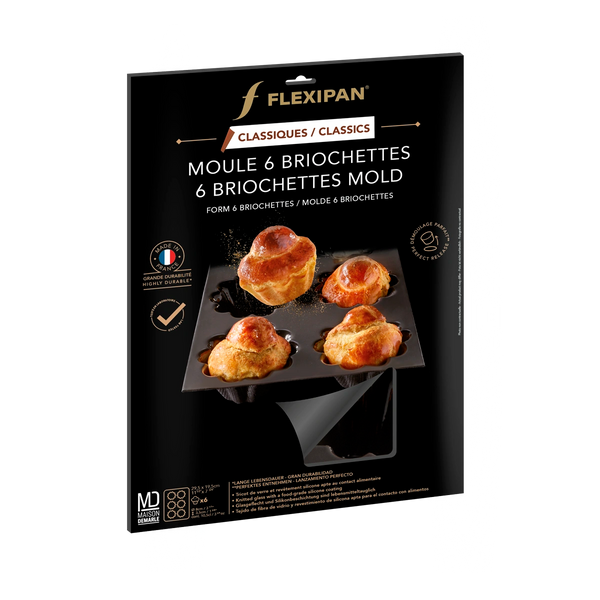 Moule 6 Briochettes Flexipan